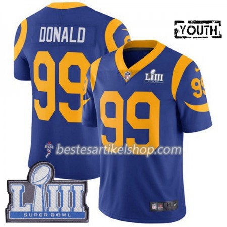 Kinder Los Angeles Rams Trikot Aaron Donald 99 Nike Royal 2019 Super Bowl LIII